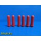 Drucker Diagnostics Red Tube Holders, 100 mm, P/N 7713031 ~ Lot of Six ~ 18572