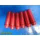 Drucker Diagnostics Red Tube Holders, 100 mm, P/N 7713031 ~ Lot of Six ~ 18572