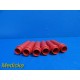 Drucker Diagnostics Red Tube Holders, 100 mm, P/N 7713031 ~ Lot of Six ~ 18572