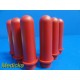 Drucker Diagnostics Red Tube Holders, 100 mm, P/N 7713031 ~ Lot of Six ~ 18572