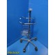 GE Critikon Dinamap Ref 107476 Pro 1000 Series 5 Wheel Stand W/ Basket ~ 18463