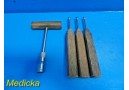 Stryker Howmedica Osteonics 3311-0000 Wrench Drivers (x 3) & 1X T Handle ~18771