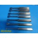 7 x Zimmer Surgical 2910-08 / 2910-06 Assorted Blunt Periosteal Elevators ~19612