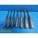 7 x Zimmer Surgical 2910-08 / 2910-06 Assorted Blunt Periosteal Elevators ~19612