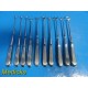 10X Herwig Storz V.Mueller Size 2, 1, 0 Assorted Barnhill Adenoid Curettes~19623