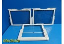 3X GE GSC23KSWC SS Refrigerator 200D5520P00 Trays W/ Glass Cover ~ 19717