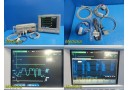 HP Agilent M1205-83001 V24C Multiparameter Monitor W/Patient Leads+Modules~20225