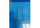 Lot of 2 Jarit 305-337 Serrated Curved Thoracic Mosquito Forceps (9-1/8")~ 20312