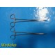 Lot of 2 Jarit 305-337 Serrated Curved Thoracic Mosquito Forceps (9-1/8")~ 20312