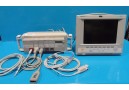 HP Viridia 24C (NBP SpO2 EKG CO2 CO Print) Monitor W/ Rack Modules & Leads~14025