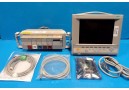 HP V24C (NBP SpO2 EKG Temp Print) Patient Monitor W/ Rack Modules & Leads~14022