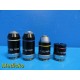 Lot of 4 Wesco Assorted Laboratory Binocular Microscope Objectives ~ 22319