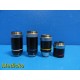 Lot of 4 Wesco Assorted Laboratory Binocular Microscope Objectives ~ 22319