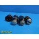 Lot of 4 Wesco Assorted Laboratory Binocular Microscope Objectives ~ 22319