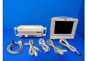 HP Viradia 24C (EKG SpO2 NBP CO2 T)Patient Monitor W/ Rack Modules & Leads~14014