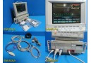 HP Anaesthesia Viridia 24C Multiparameter Monitor W/ Modules & NEW LEADS ~ 22798