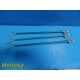 3X Assorted Laparoscopic Grasping Forceps Inserts (For Parts) ~ 22787B