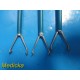 3X Assorted Laparoscopic Grasping Forceps Inserts (For Parts) ~ 22787B