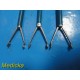 3X Assorted Laparoscopic Grasping Forceps Inserts (For Parts) ~ 22787B