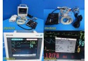2004 Philips M3046A M3 Patient Monitor W/ M3000A MMS Module & Leads ~ 23061