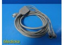 HP Philips M1734A One Piece ECG/EKG Cable, 5-Leads, Snap, AHA ~ 23529