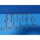 11X Haslam USA Ochsner Forceps, Curved Full Serrations 1X2 Teeth, 6.5" ~ 23539