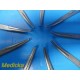 9 x Master Burrows Ochsner Forceps, Curved Fully Serrated 6.25" 1X2 Teeth~23540