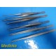 5X Sklar Singly Tissue Forceps, Oval Shape Fenestrated Serrated Jaws ~ 23760