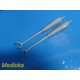2X Unbranded Electrocautery Barnhill Adenoid Curettes (Size 4 & 3) ~ 23786