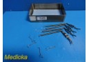 4X Aesculap FF022R Yasargil Spring Hook for Galea Fixation, Large W/ Tray ~23827